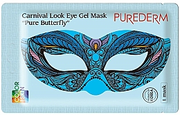 Парфумерія, косметика Гідрогелева маска для шкіри навколо очей - Purederm Carnival Look Eye Gel Mask Pure Butterfly