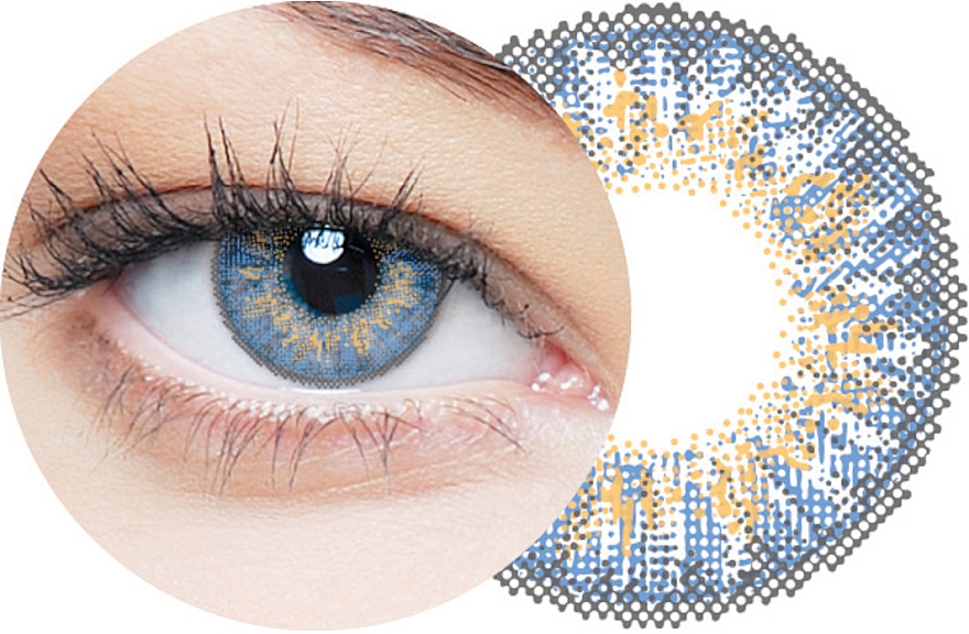 Цветные контактные линзы, голубые, 2 шт - Clearlab Clear Color 55  — фото N2