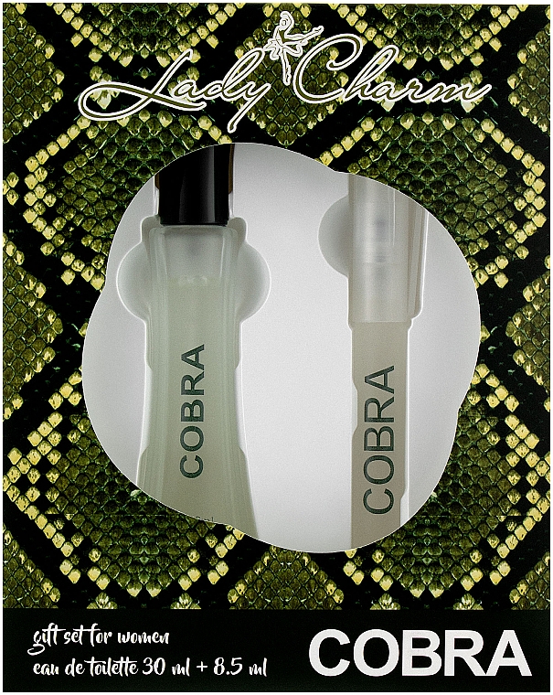 Aroma Parfume Lady Charm Cobra - Набор (edt/30ml + edt/mini/8,5ml) — фото N1