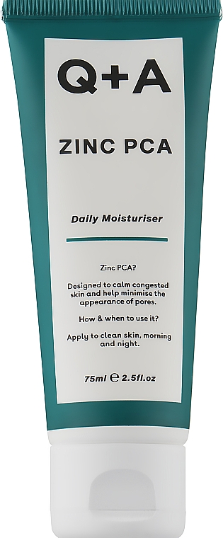 Увлажняющий крем для лица - Q+A Zinc PCA Daily Moisturiser — фото N1