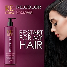 Реконструирующий шампунь для восстановления окрашенных волос «Сохранение цвета» - Re:form Re:color Reconstructing Shampoo — фото N7