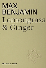Духи, Парфюмерия, косметика Ароматическое саше - Max Benjamin Scented Card Lemongrass & Ginger