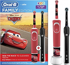 Духи, Парфюмерия, косметика Набор - Oral-B Braun Pro 750 & Kids Cars Family Edition (tooth/brush/2pcs)