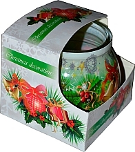 Свеча в стеклянном покрытии - Admit Candle In Glass Cover Christmas Decorations — фото N1