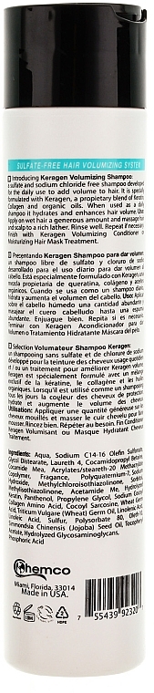 УЦЕНКА Шампунь для объема волос с кератином - Organic Keragen Volumizing Sulfat-free Bio-system Shampoo * — фото N2