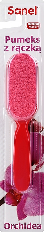 Пемза косметическая с ручкой "Orchidea", красно-розовая - Sanel — фото N1