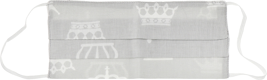Защитная маска из хлопка для лица серая "Корона", размер М - Gioia — фото N1