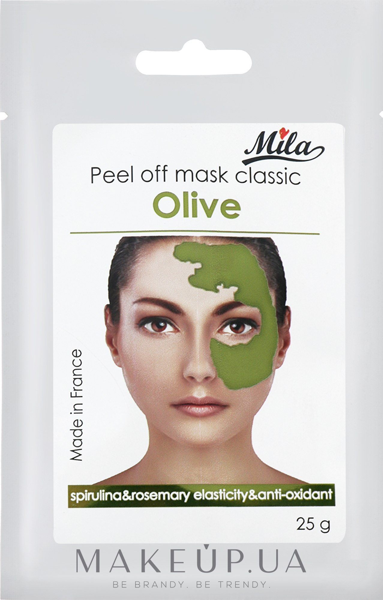 Маска альгинатная классическая порошковая "Оливка" - Mila Mask Peel Off Olive — фото 25g