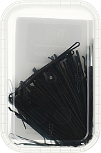 Невидимки для волос, обрезанные, 70 мм, черные - Tico Professional — фото N3