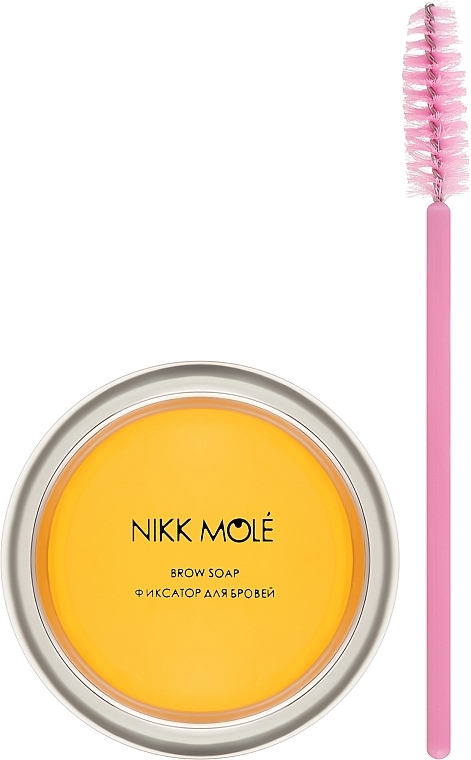 УЦЕНКА Мыло-фиксатор для бровей "Апельсин" - Nikk Mole Brow Soap Orange * — фото N1