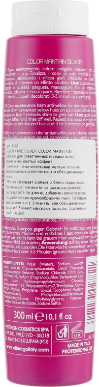 Бальзам-шампунь "Срібло" для захисту кольору фарбованого волосся - Alter Ego Nourishing Color — фото N2
