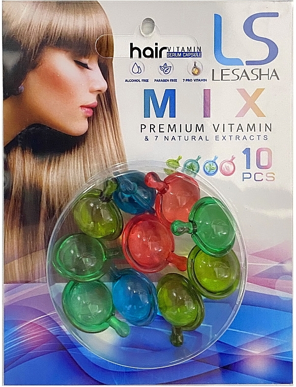 Тайские капсулы для волос - Lesasha Hair Serum Vitamin Mix — фото N1