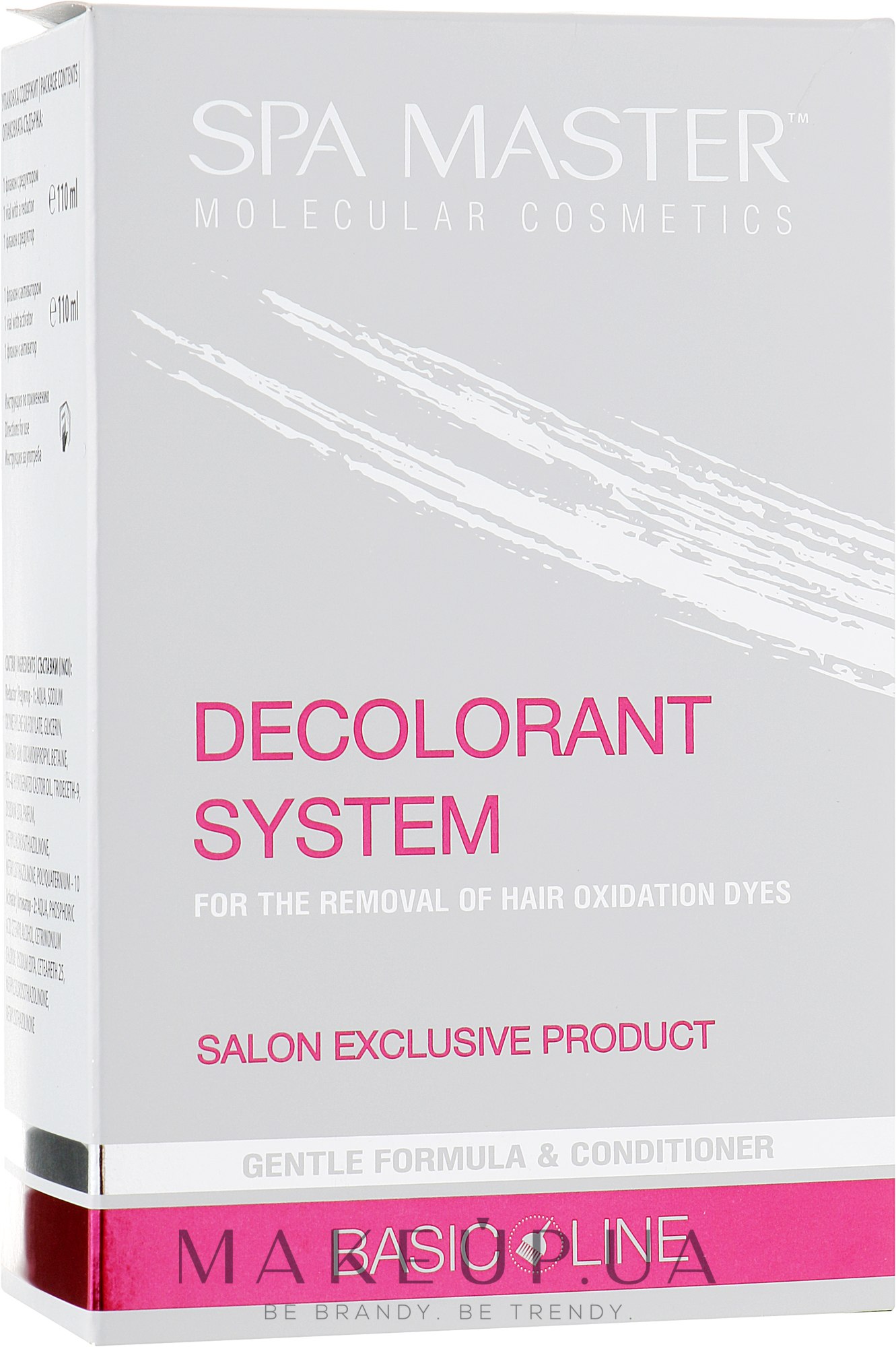 Система для видалення стійких фарб з волосся - Spa Master Decolorant System Gentle Formula & Conditioner — фото 2x110ml