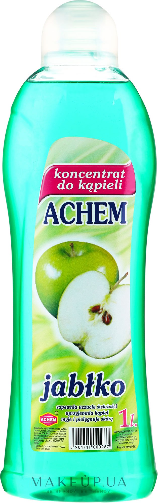 Рідкий концентрат для ванн "Яблуко" - Achem Concentrated Bubble Bath Apple — фото 1000ml