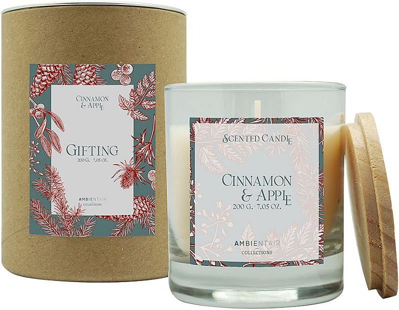 Ароматическая свеча "Cinnamon & Apple" - Ambientair Gifting Scented Candle — фото N1