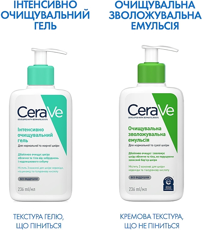 Очищувальний гель для нормальної та жирної шкіри обличчя і тіла - CeraVe Foaming Cleanser — фото N10