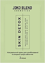 Духи, Парфюмерия, косметика Матирующий крем для комбинированной и жирной кожи - Joko Blend Skin Detox Mattifying Face Cream (пробник)