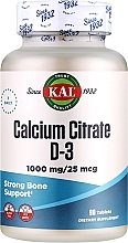 Пищевая добавка "Цитрат кальция + D3", 1000 мг - Kal Calcium Citrate D3 1000mg — фото N1