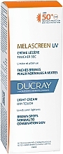 Легкий крем проти пігментації для нормальної і комбінованої шкіри - Ducray Melascreen UV Light Cream SPF 50+ — фото N2
