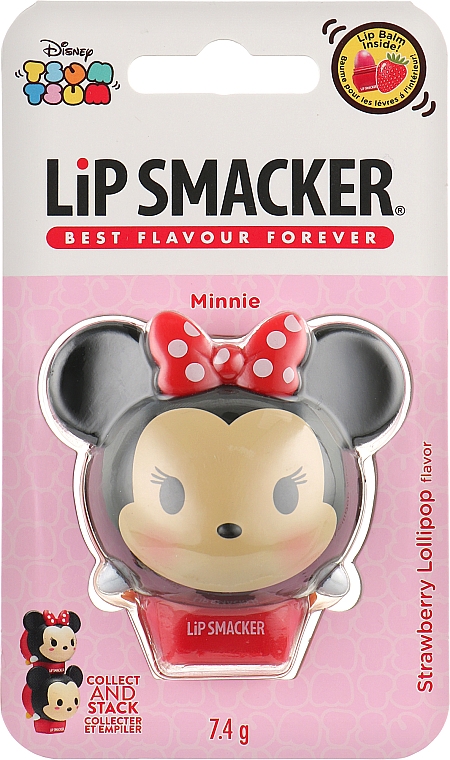 Бальзам для губ "Клубника" - Lip Smacker Tsum Tsum Minnie Strawberry Lollipop — фото N1