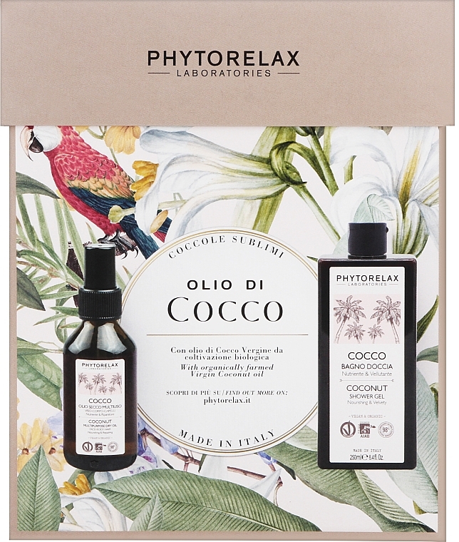 Набор - Phytorelax Laboratories Coconut (sh/gel/250ml + oil/100ml)