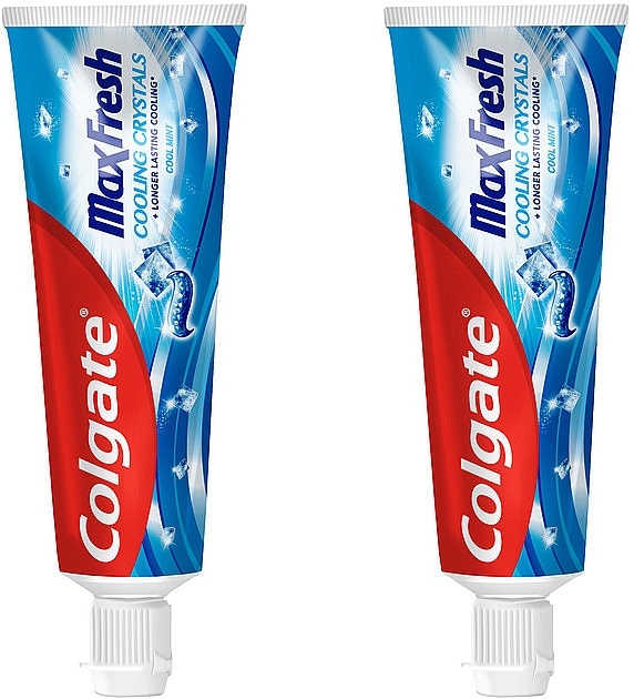 Набір - Colgate Max Fresh Cooling Crystals (toothpaste/2x75ml) — фото N1