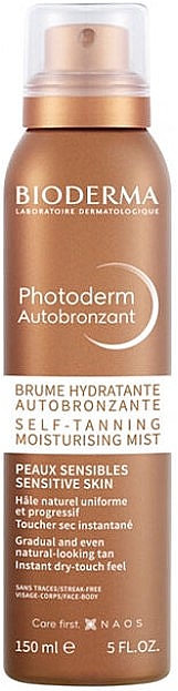 Увлажняющий спрей для автозагара - Bioderma Photoderm Self-Tanning Moisturising Mist — фото N1
