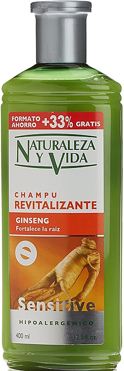 Восстанавливающий шампунь для волос "Женьшень" - Natur Vital Revitalizing Sensitive Ginseng Shampoo — фото N2