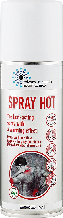 Розігрівальний спрей для тіла - High Tech Aerosol Spray Hot — фото N1