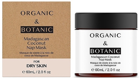 Нічна маска для обличчя - Organic & Botanic Madagascan Coconut Nap Mask — фото N1