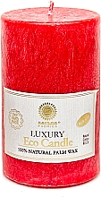 Свеча из пальмового воска, 12.5 см, бордовая - Saules Fabrika Luxury Eco Candle — фото N1