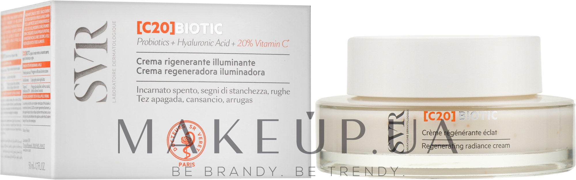 Відновлювальний крем для обличчя - SVR C20 Biotic Regenerating Radiance Cream — фото 50ml
