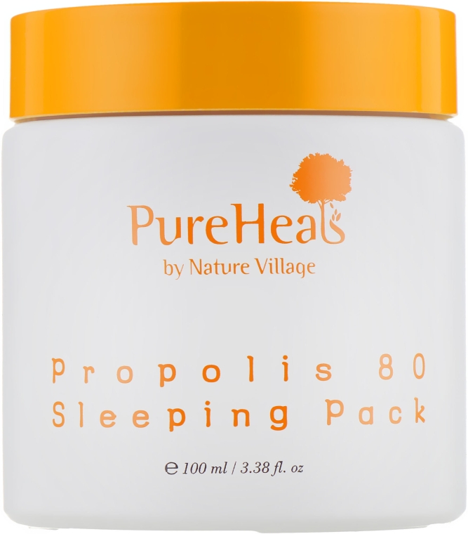 Ночная увлажняющая маска для лица с экстрактом прополиса - PureHeal's Propolis 80 Sleeping Mask — фото N2