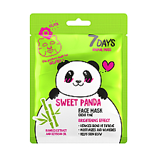 Парфумерія, косметика Маска для обличчя "Мила панда" - 7 Days Animal Sweet Panda