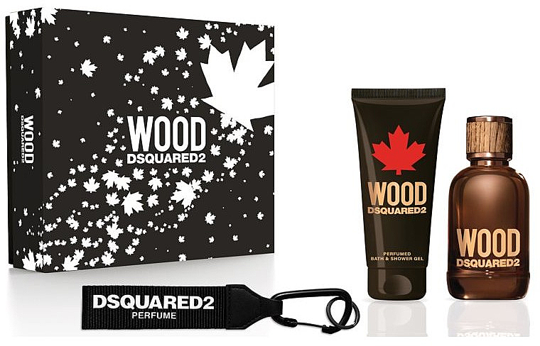 Dsquared2 Wood Pour Homme - Набір (edt/100ml + sh/gel/100ml + keychain)