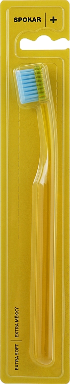 Зубная щетка "Plus", экстрамягкая, желтая - Spokar Plus — фото N1