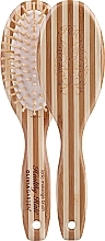 Щітка бамбукова масажна, велика - Olivia Garden Healthy Hair Ionic Massage Oval Brush Large — фото N2