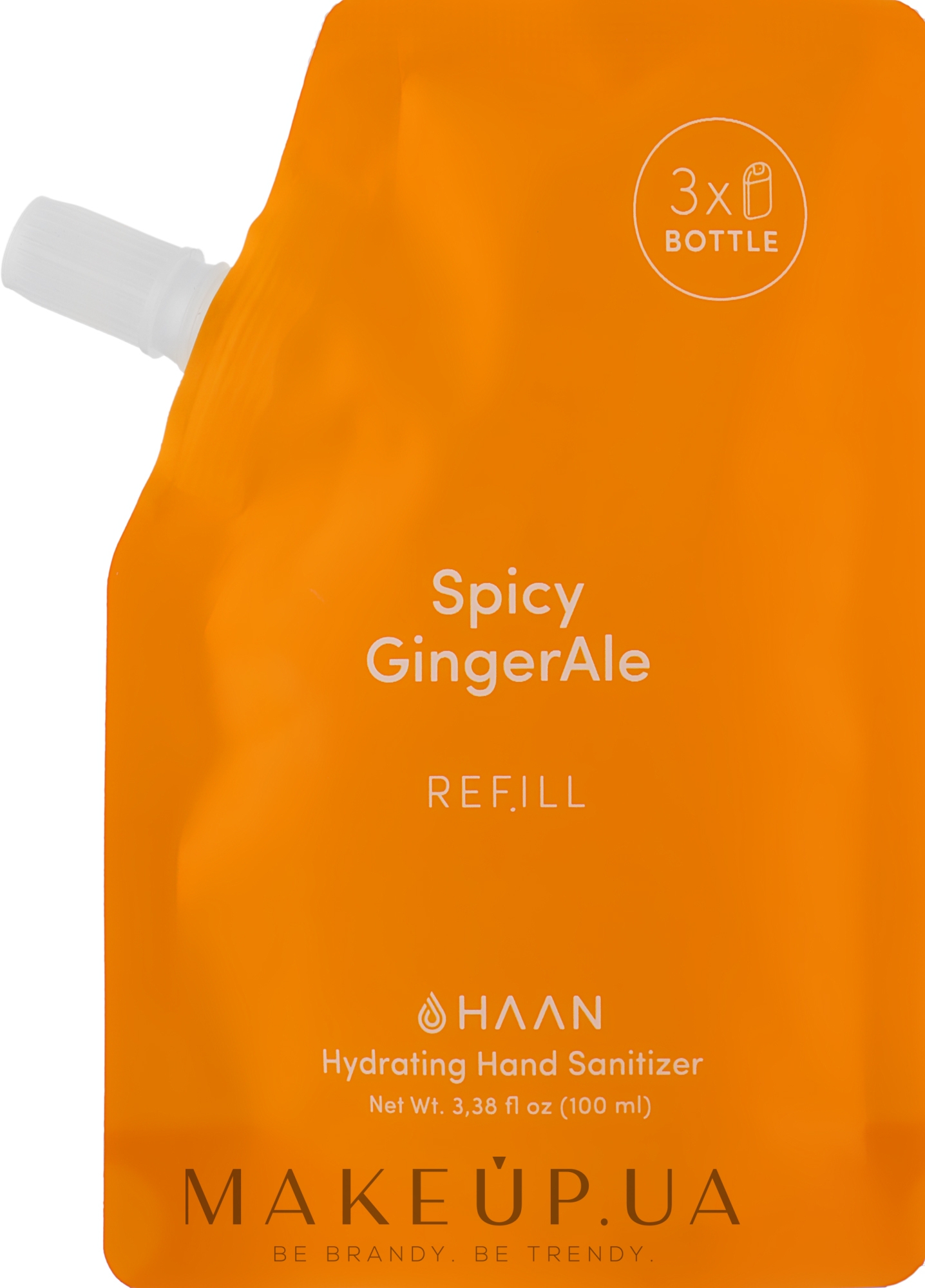 Антисептик для рук "Пряный имбирный эль" - HAAN Hydrating Hand Sanitizer Spicy Ginger Ale (сменный блок) — фото 100ml