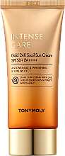 Духи, Парфюмерия, косметика Крем для лица, солнцезащитный - Tony Moly Intense Care Gold 24K Snail Sun Cream SPF 50+