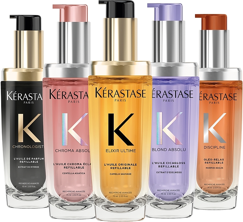 Олія для неслухняного та виткого волосся - Kerastase Discipline Oleo-Relax Control-in-motion Oil Refillable — фото N7