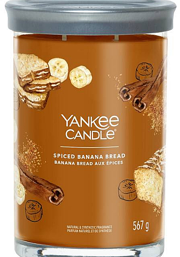 Ароматическая свеча в стакане "Spiced Banana Bread", 2 фитиля - Yankee Candle Singnature — фото N1