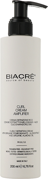 Моделирующий крем-уход для стайлинга кудрявых волос - Biacre Curl Cream Amplifier  — фото N1