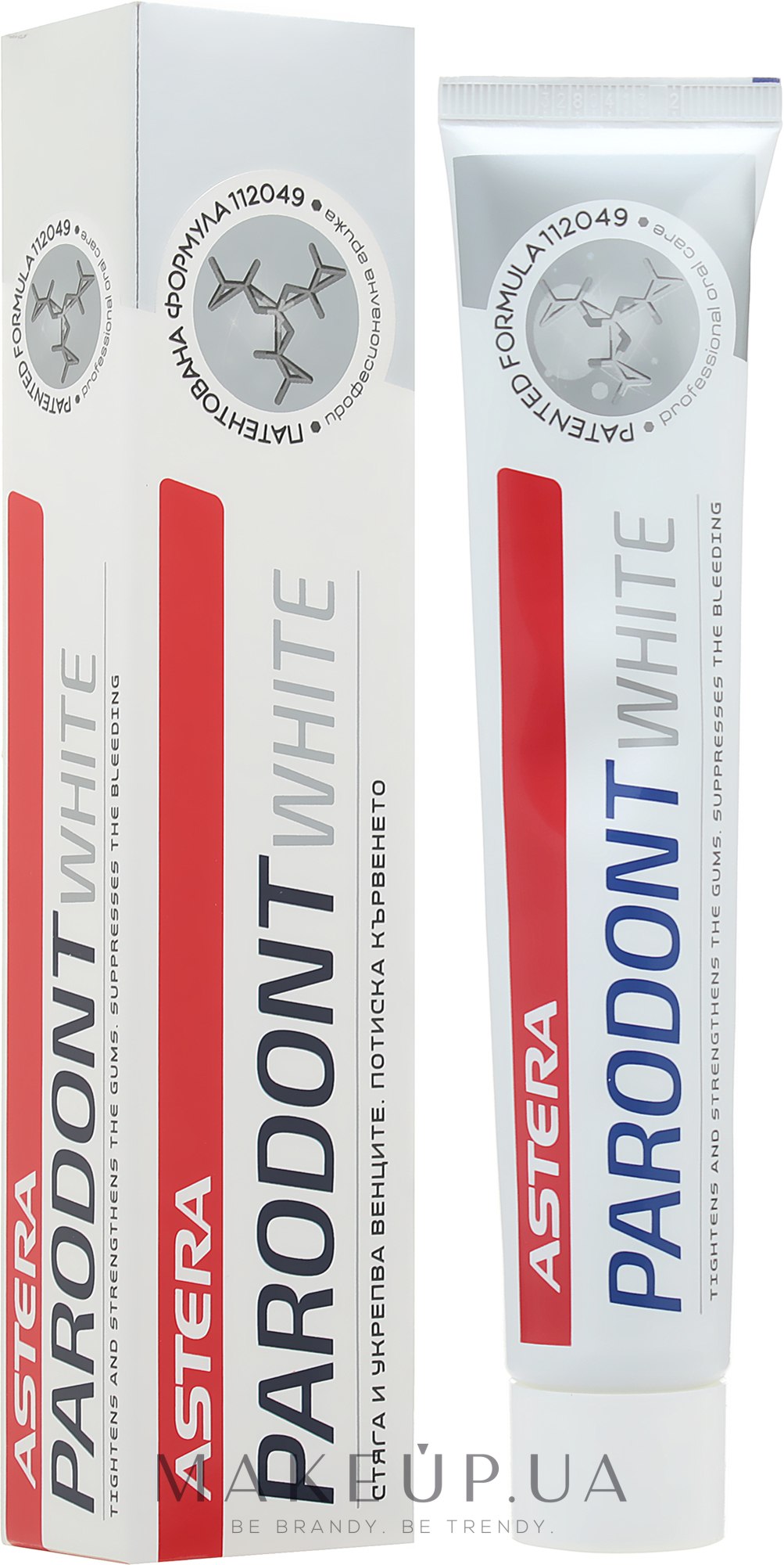 Відбілювальна зубна паста від пародонтозу - Astera Parodont White Toothpaste — фото 75ml