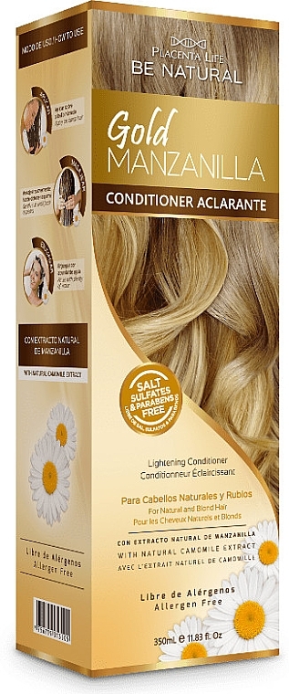 Осветляющий кондиционер для волос - Be Natural Gold Manzanilla Brightening Conditioner — фото N1
