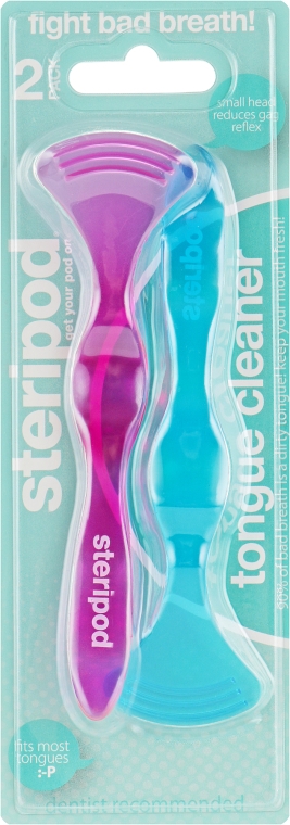 Скребок для языка, синий+розовый - Bonfit America Inc Steripod Tongue Cleaner 2 Pack