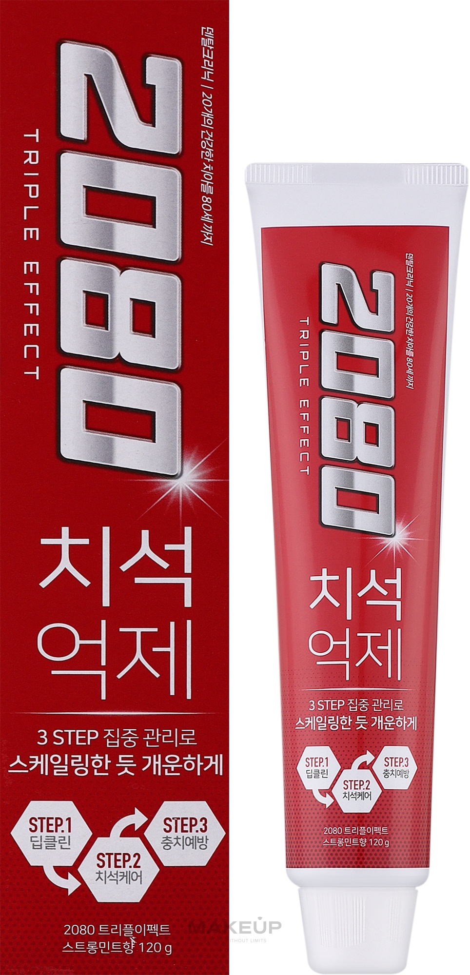 Зубна паста "Потрійний ефект" із сильним м'ятним смаком - Aekyung 2080 Triple Effect Strong Mint — фото 120g