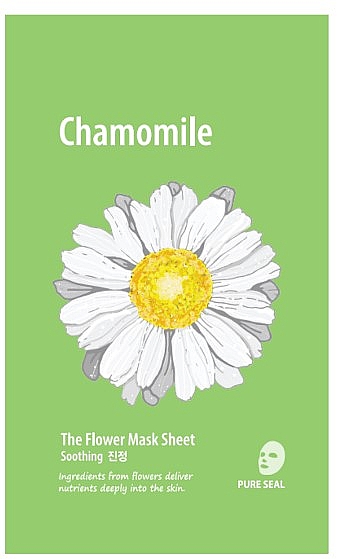 Тканинна маска для обличчя «Ромашка» - She’s Lab The Flower Mask Sheet Chamomile — фото N1