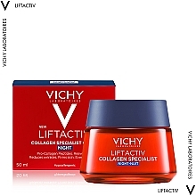 УЦІНКА Колагеновий нічний крем-догляд для обличчя - Vichy Liftactiv Collagen Specialist Night Cream * — фото N2