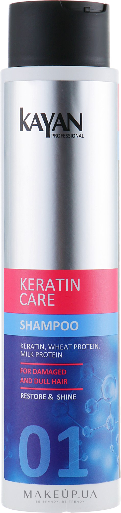 Шампунь для поврежденных и тусклых волос - Kayan Professional Keratin Care Shampoo — фото 400ml