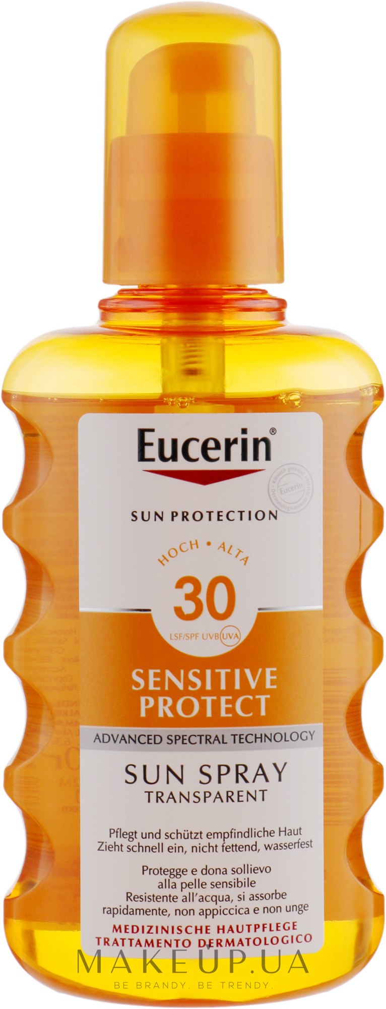 Солнцезащитный спрей для тела SPF 30 - Eucerin Sun Spray Transparent SPF 30 — фото 200ml